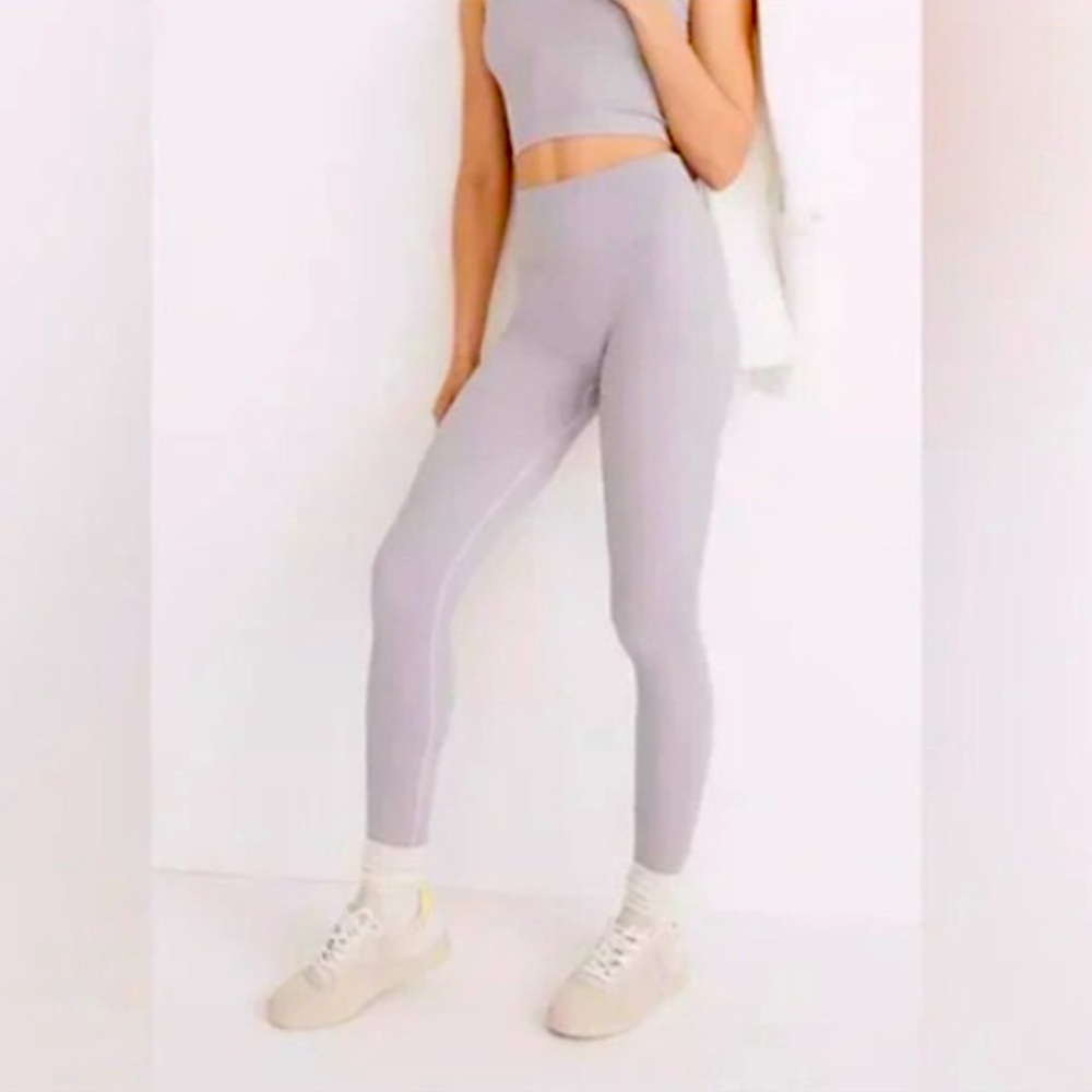 NWT Madewell Xxs/xs faded lavender seamless ribbed leggings